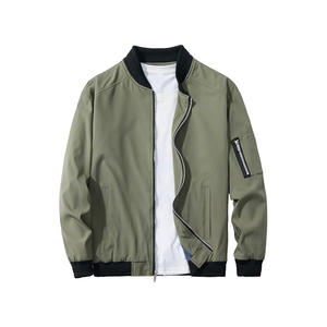 Veste légère pour homme, manteau coupe-vent décontracté printemps-automne avec fermeture éclair et poche - Product Image 3