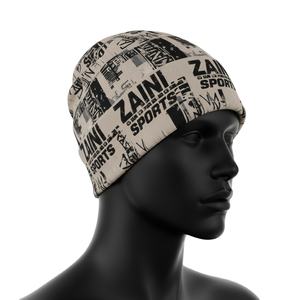Bonnet pour homme en polyester extensible doux et en spandex tricoté 180 GSM, bonnet d'hiver avec logo personnalisé en transfert thermique, bonnet jacquard - Product Image 3