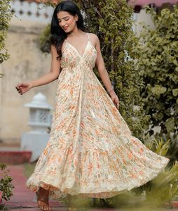 Robe décontractée à imprimé multicolore respirante et lavable avec robes pour femmes - Product Image 6