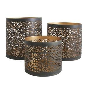 Photophore en métal noir au design moderne pour décoration intérieure, exportateur en gros mondial - Product Image 1