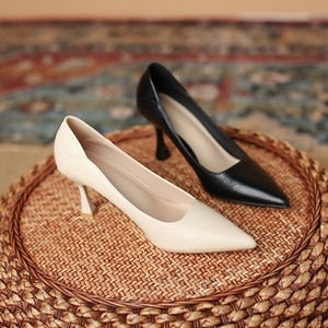 Zapatos de tacón de aguja negros para mujer, elegantes, ajustados, con cierre, para uso diario, básicos, formales, casuales, para negocios, con punta, estables - Product Image 2