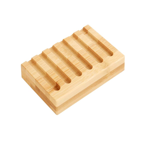 Wood Soap Dish and <b>Exfoliating</b> Bag Set Inches Natural Self Draining Soap Holder Wooden Soap Saver - Product Image 1