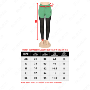 Leggings personalizados con panel de malla de color de contraste Leggings de yoga con cintura elástica - Product Image 6