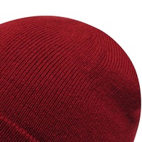 Gorro de Punto Unisex con Estampado de Dibujos Animados, 100% Acrílico, con Decoración de Botones para Adultos, Rojo, para Uso Deportivo