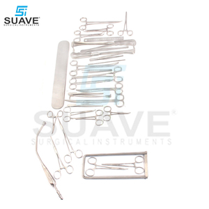 La base des instruments chirurgicaux Ensemble majeur de chirurgie de base 161 pièces utilisé pour la chirurgie à l'hôpital par SUAVE INSTRUMENTS SURGICAUX - Product Image 5