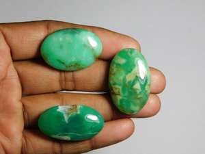 3pcs Natural Chrysoprase Cabochon Lot Top Quality Precious Loose Stone for Jewelry Making 122Cts - Product Image 6