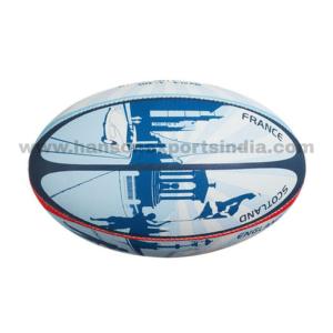 Balón de Rugby Promocional con Diseño de Logotipo Totalmente Personalizado, Material Sintético de Goma, Vejiga de Alta Retención de Aire, Fabricante - Product Image 1