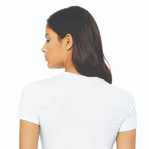 Venta al por mayor Slim Fit camiseta mujer algodón hecho manga corta cuello redondo transpirable secado rápido Slim Fit camiseta 2025 - Product Image 6