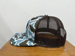 Malla negra de ala plana de 7 paneles de camuflaje con diseño personalizado, estilo informal transpirable y deportivo, proveedor hecho en Vietnam - Product Image 3