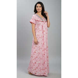 Camisón Cómodo para Mujer Alpine, Talla XXL, Estampado, Largo, Suave y Cómodo, Tejido, Manga Corta, con Bolsillo Lateral, para Uso Doméstico - Product Image 3