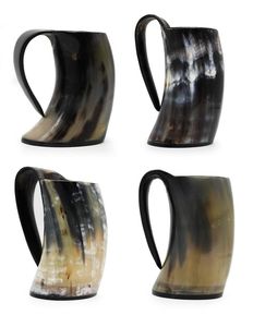 MEILLEURE QUALITÉ BOIRE CORNE TASSE MAIN Gravure Corne À Boire Tankard Excellente Qualité - Product Image 5