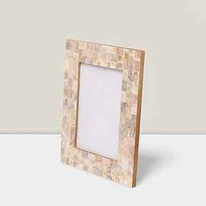 Marco de fotos con incrustaciones de resina de hueso de madera hermoso personalizado de la India, hecho a mano de la mejor calidad para decoración del hogar, logotipo personalizado - Product Image 1