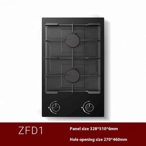 Cuisinière à gaz liquéfié encastrable de luxe, quatre brûleurs, flamme puissante, surface en verre trempé, pour usage domestique - Product Image 4