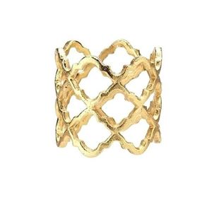 Rond de serviette en métal poli miroir avec un design élégant parfait pour la vaisselle élégante lors des mariages et des fêtes - Product Image 5
