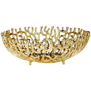 Bols décoratifs de luxe en métal personnalisés en or avec socle en marbre Bol de service le plus vendu et de haute qualité - Product Image 5