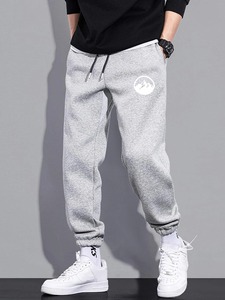 Pantalones Deportivos de Gimnasio para Hombre, Pantalones de Chándal Ajustados de Algodón y Felpa, de Secado Rápido, Transpirables, Talla Grande, para Entrenamiento de Invierno, Correr - Product Image 5