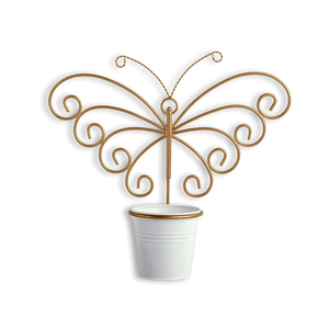 Macetas de pared de mariposa de Metal exclusivas para interior, sala de estar, balcón, colgante de pared, maceta, soporte para plantas - Product Image 1