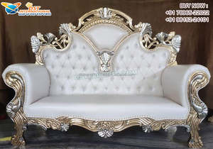 Nuevo sofá de boda para novia, novio, diseñador, sofá tallado pesado para fiesta de recepción, sofá de boda real para parejas - Product Image 4