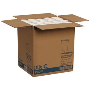 Dixie 5342W, 12 oz Papel Aislado Vasos Fríos/Calientes (1.000/Caja) - Product Image 6