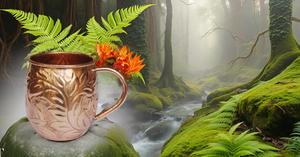 Tasse de mule de Moscou en cuivre massif de 16 onces fabriquée à la main chopes de bière non doublées gravées avec poignée classique en forme de C Design attrayant - Product Image 3