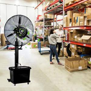 Exclusive 26/30 Inch High Velocity <b>Misting</b> Pedestal <b>Fan</b> Heavy Duty Oscillating Outdoor Cooling <b>Fan</b> for Industrial & Commercial - Product Image 1