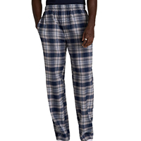 Pantalons de nuit en flanelle en coton pour garçons adultes, vente en gros, motif à carreaux, impression sur toile, tissu non tissé