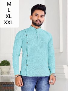 Ropa de fiesta sin arrugas de algodón indio tradicional de ajuste regular, atuendo de boda para invitados, colección de Festival Premium hecha a mano para hombres - Product Image 4