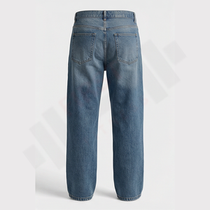 Jeans décontractés pour hommes printemps-hiver 2025, style américain, patchwork, denim délavé, pantalon droit ample, tissu de haute qualité - Product Image 2