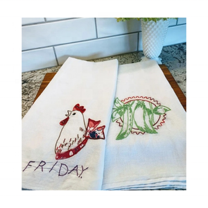 Chicken Design <b>Waffle</b> Kitchen <b>Towel</b> Cotton 45x70 Cm 300 GSM Highly Absorbent Quick Dry Texture OEKO TEX Certified Soft Use - Product Image 1