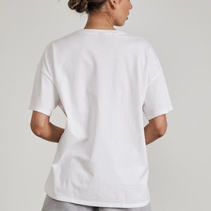 Camisetas informales de manga corta con cuello de pico para mujer, ropa de vestir con estampado personalizado a la moda - Product Image 3