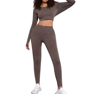 Conjunto de Yoga sin Costuras para Mujer, Ropa Deportiva para Gimnasio, Top y Ropa Deportiva para Verano - Product Image 6