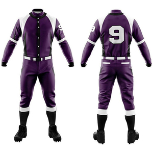 Uniforme de béisbol de manga larga para hombre de alta calidad, uniforme de béisbol profesional hecho a medida con tu propio diseño, ropa deportiva de alta calidad - Product Image 4