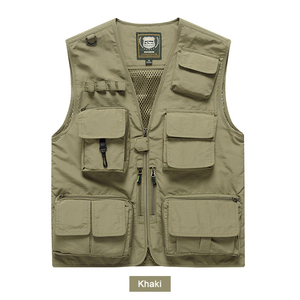 Chaleco de trabajo de seguridad reflectante transpirable con múltiples bolsillos personalizado para hombre, chaleco impermeable para herramientas de trabajo en carretera - Product Image 2