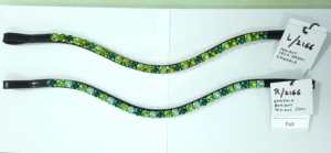 Fronture en cuir Rivoli Crystal de 10 mm pour accessoires de bride de luxe, toutes tailles, usage équestre - Product Image 3