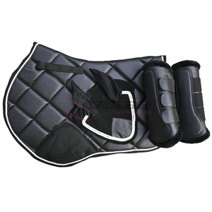 New Western Saddle Pad Sets brushing <b>boots</b> horse fly bonnet Horse Riding Saddle Blanket Comfort Breathable Equestrian Equipment - Product Image 3