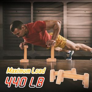 Wooden Parallettes Gravity Fitness Joint-friendly <b>Push</b> <b>up</b> Handstand <b>Bars</b> & Mini <b>Bars</b> Non-Slip for Fitness Gymnastics Aerobics - Product Image 4