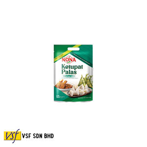 Nona Ketupat Palas (Glutinous) (Bola de masa hervida de arroz comprimido del sudeste asiático) Pastel de arroz hervido en hojas de palma 336G x 24 pkts - Product Image 1