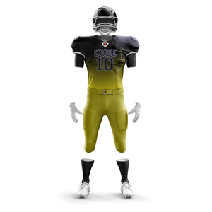 Maillot de football américain à manches courtes en polyester personnalisé 100% Ensemble de broderie par sublimation respirant de grande taille de dernière conception - Product Image 2