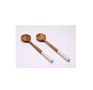 Cuchara de madera de acacia, mango de resina para el hogar, accesorios de utensilios de cocina, la mejor cuchara de madera de acacia Natural pulida, cuchara para servir alimentos - Product Image 2