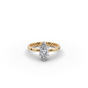 Anillo de Diamante Cultivado en Laboratorio con Corte Marquesa de 1 Quilate en Oro de 18K/14K, Joyería de Compromiso para Mujer, Elegante y Lujosa - Product Image 1