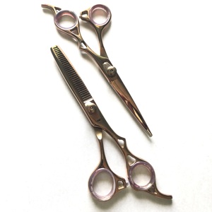 Ensemble professionnel de ciseaux de coiffure et de ciseaux à effiler en or rose, ensemble professionnel de ciseaux de barbier avec étui, fabriqué par Life Care Instr - Product Image 6