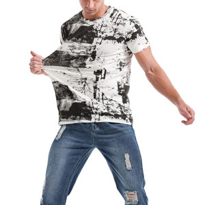 เสื้อยืดพิมพ์ลายผู้ชายปี 2026 คอกลม ผ้าฝ้าย 100% แห้งเร็ว ระบายอากาศได้ดี สกรีนโลโก้ได้ ไซส์ใหญ่ สตรีทแวร์ เสื้อยืดลายกราฟิก ฤดูร้อน สวมใส่สบาย - Product Image 3