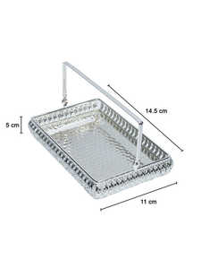 ถาดเสิร์ฟโลหะโบราณ ทำด้วยมือ คุณภาพสูง น้ำหนักเบา รูปทรงวงรี ดีไซน์สวยงาม ใช้เป็นที่เก็บของบนโต๊ะ จัดระเบียบบ้าน - Product Image 6