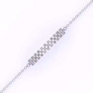 Nueva llegada de alta calidad de la pulsera de tenis de las mujeres 10K 14K oro amarillo Moissanite diamante redondo para las mujeres - Product Image 3