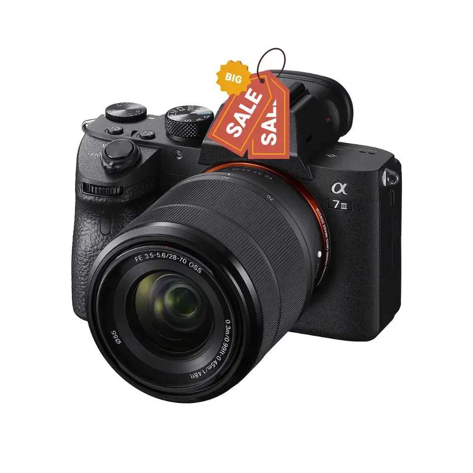Специальная цена a7 III (ILCEM3K/B) полнокадровая беззеркальная камера со сменным объективом с объективом 28-70 мм с 3-дюймовым ЖК-дисплеем