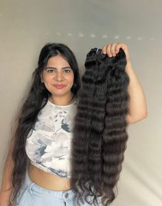 100% mechones de cabello tejido con cutícula virgen india, extensiones de cabello humano sin procesar crudo de templo ondulado de alta calidad - Product Image 4