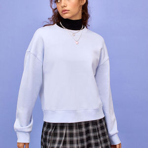 Sudadera de Felpa para Mujer, Cuello Redondo, Oversize, con Estampados Personalizados, Sudadera Personalizada para Mujer, Lisa - Product Image 3