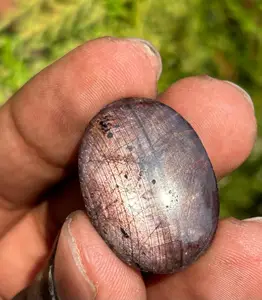 Cabujón de estrella sedosa de rubí Natural, joyería de rubí de estrella Natural, suministro de cristal de corindón, familia de 60 quilates, tamaño libre, calidad Wow - Product Image 1