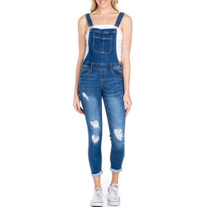 Fabrication sur mesure OEM Combinaison en jean vintage pour femmes avec couleurs et tailles personnalisées pour tenues décontractées et streetwear - Product Image 1