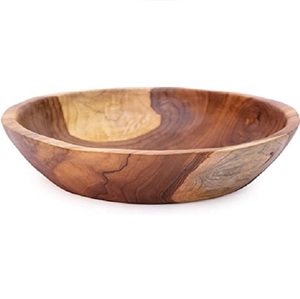 Plateau en bois fait à la main de haute qualité avec accessoires de cuisine polis plat de bol de fruits d'eau de produit pour l'hôtel à la maison - Product Image 6